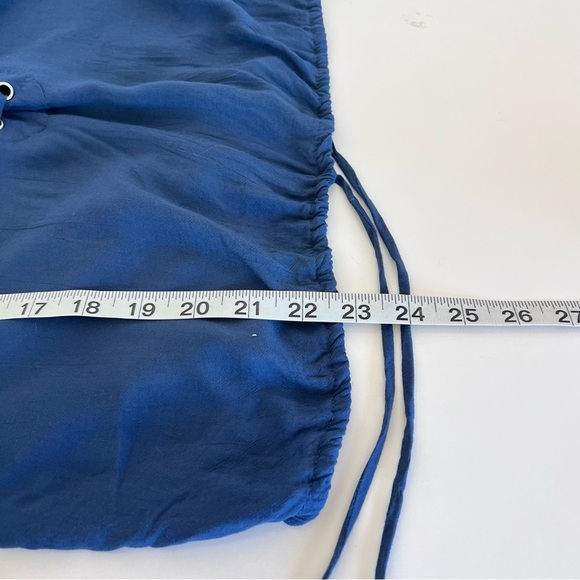 Faithfull The Brand Lace Up Long Sleeve Cropped Blouse - Picture 10 of 11